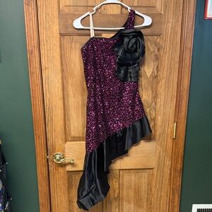 Sparkling Spanish style Pink and Black Dance costume